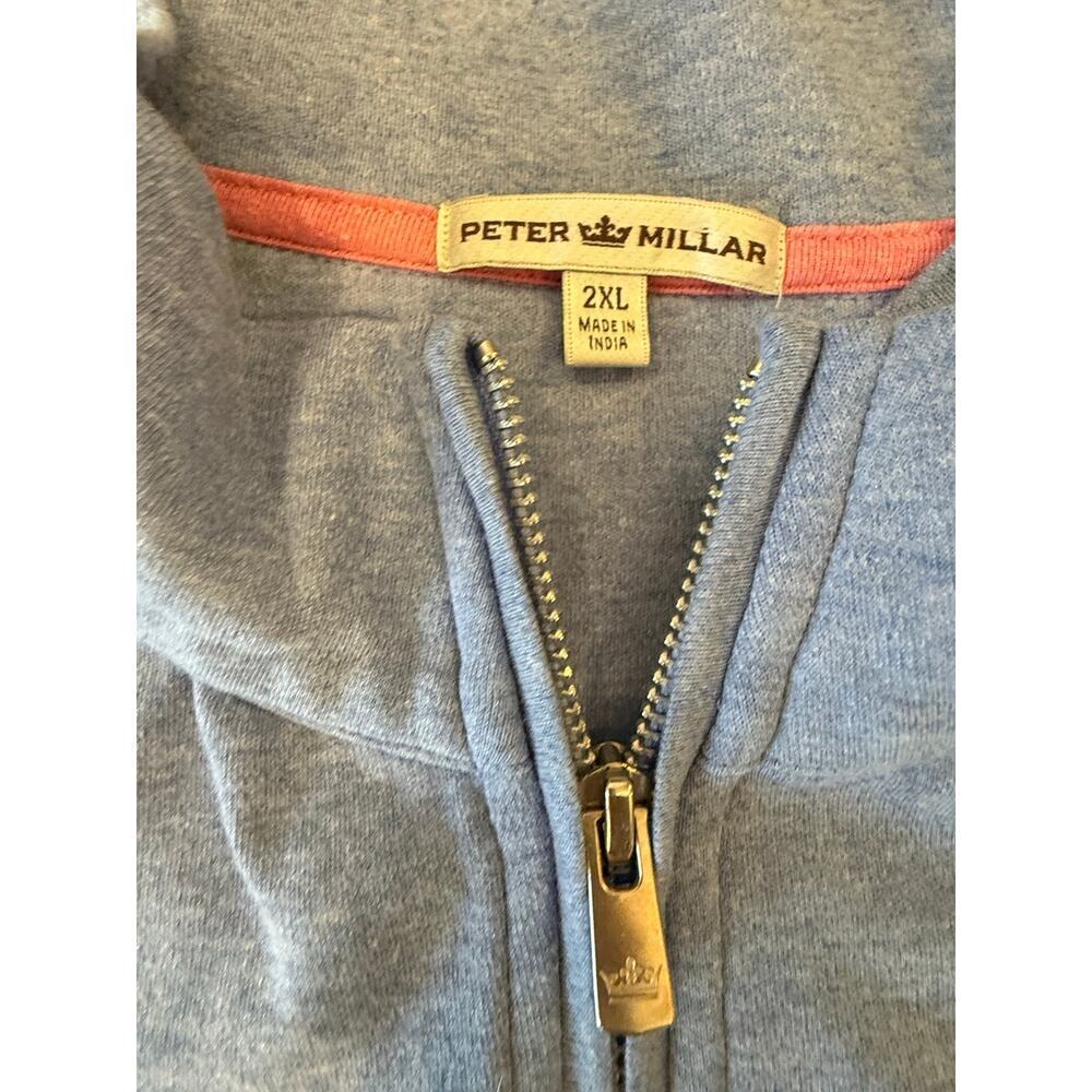 PETER MILLAR 1/4 zip Pullover Jacket Blue / Purple Top Shirt 2XL XXL Golf - Picture 3 of 7
